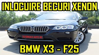 BMW X3 F25 Inlocuire Schimbare Becuri Xenon [upl. by Lorin]