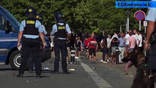 quotStram Kursquot demonstration endte i gadekamp i Slagelse Nordby [upl. by Ahsilram]