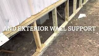 Singlewide Mobile Home Under Pinning How to support Exterior Walls [upl. by Adrianna330]