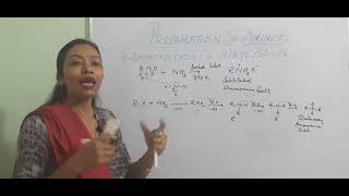 Ammonolysis of alkyl halides class 12 chemistry preparation of amines [upl. by Ahseekan]