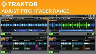 Traktor Pro 2 Tutorial How to Adjust the Pitch Fader Range [upl. by Gasser]