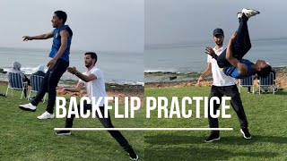 How to do backflip and practice حصة جد مميزة مع حركات متنوعة [upl. by Nodgnal400]