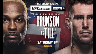 UFC VEGAS 36 LIVE BRUNSON VS TILL LIVESTREAM amp FULL FIGHT NIGHT COMPANION [upl. by Cannell817]