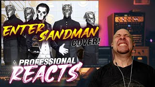 Ghost cover of Enter Sandman Professional Music Listener REACTS [upl. by Airtina]