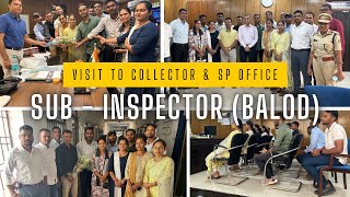 Subinspector Selected Candidates Balod District Visit to Collector amp SP Office [upl. by Leipzig]