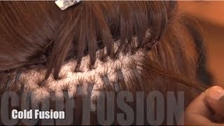 How To Apply Cold Fusion Hair Extensions [upl. by Nader496]