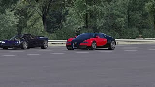 Bugatti Veyron 169 VS Mclaren F1 At Yatabe Test Track Japan [upl. by Annauqaj631]