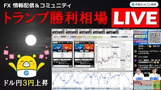 FX実践解説、トランプ勝利相場でドル円は３円上昇、今後の焦点など（2024年11月6日 [upl. by Desdemona]