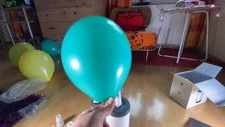 VEEAPE Elektrische Luftballonpumpe 3in1 Elektrische Ballonpumpe mit Adaptern unboxing  Anleitung [upl. by Enileuqkcaj]