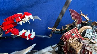 Lion ElJonson vs Swarmlord【 Warhammer 40k Stop Motion Animation】 [upl. by Nilre]