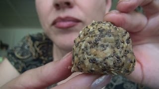 SassEsnacks ASMR Healthy Snacks  Part 4  Eating Sounds  No Bake Oatmeal Bites [upl. by Montana]