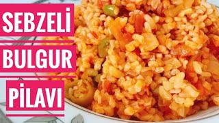 Sebzeli bulgur pilavı tarifi 💯 pilav anayemek [upl. by Melvina]