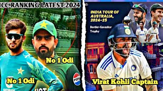 Icc Odi Ranking Latest 2024😮Virat Captain For India 1st Test vs Australia😱 [upl. by Nangem]