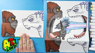 How to Draw Shimo vs Kong Surprise Fold [upl. by Lledniuq928]