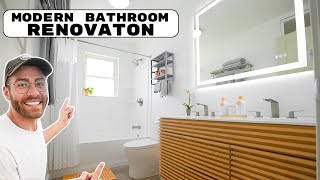 I Spent 2000 To Gain 10000 In Equity DIY MODERN BATHROOM RENOVATION [upl. by Lleirbag600]