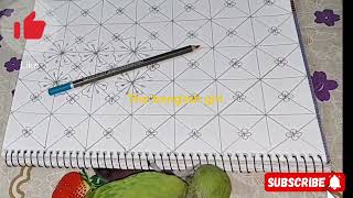 Beautiful Nokshi Katha design Drawing  Easy drawing [upl. by Nohsram]