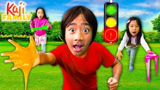 Red Light Green Light Challenge with SLIME [upl. by Marin]