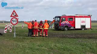 Brandweer in actie voor grote gaslekkage bij Scheemda [upl. by Uziel]