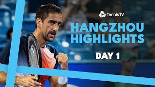 Cilic Returns To ATP Tour Marozsan Nardi amp Darderi Feature  Hangzhou 2024 Highlights Day 1 [upl. by Ranilopa54]