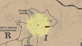 Red Dead Redemption 2 Online Calumet Ravine Treasure Map Locations GOLD How to get Gold in Rdr2 [upl. by Karim725]