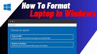 How To Format PCLaptopComputer In Windows 1011  Reset Windows 1011 [upl. by Yllut]