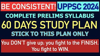 UPPCS 2024 60 DAYS STUDY PLAN Clear CutOff Syllabus Booklist Strategy UPPSC PCS PRE Exam Date News [upl. by Eilsel]