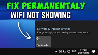 How to Fix Wifi Not Showing on Windows 1011 Permanentaly [upl. by Tehc]