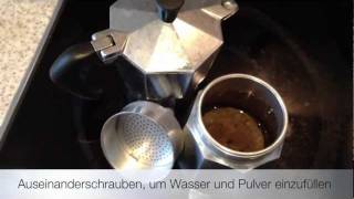 Espresso mit Bialetti EspressoKocher [upl. by Monte]