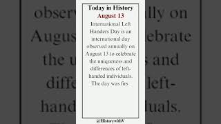 International Left Handers Day  August 13 [upl. by Aikahc573]