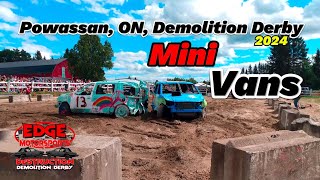 Mini Vans Demolition Derby Powassan Ontario 2024  Hosted by Edge Motorsports [upl. by Ayahsey356]