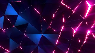 Geometric Bright Neon Triangular Background video  Footage  Screensaver [upl. by Nnayar]