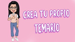 CÓMO CREAR UN TEMARIO ESCOLAR [upl. by Maureene]