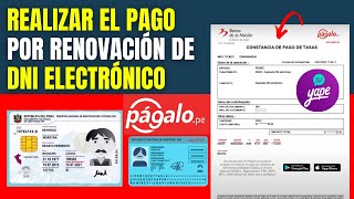 Como hacer el pago para renovar mi DNI Electrónico por internet 2024 [upl. by Lhamaj]