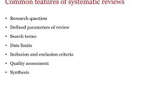 Systematic review [upl. by Pip]