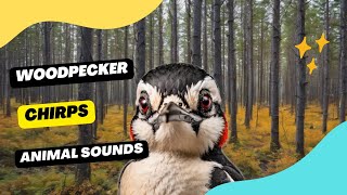 Woodpecker Chirps  woodpecker sound effects  animation [upl. by Wendie]