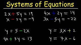 Solving Systems of Equations By Elimination amp Substitution With 2 Variables [upl. by Tychon]