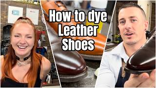 How to dye leather shoes  Professional chocolate dye [upl. by Nicolella]