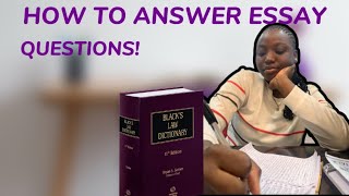 The A way to answer LAW AND NONLAW ESSAY QUESTION [upl. by Carine434]