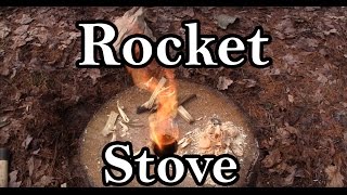 Rocket Stove  Fire Log How To with a Wood Log [upl. by Orms]