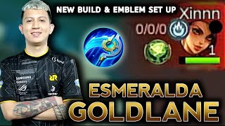 How RRQ Xinnn Utilized Gold lane Esmeralda in this New Patch New Build and Emblem Set Up [upl. by Cissy]