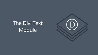 The Divi Text Module [upl. by Ardnuhsal360]