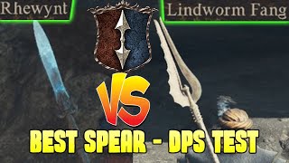 Dragons Dogma 2 Rhewynt vs Lindworm Fang Best Spear Duospear Mystic Spearhand DPS Test Weapon [upl. by Koss379]