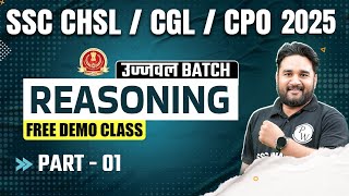 SSC CGLCHSLCPO Foundation Batch 2025  Ujjawal Batch Reasoning Demo Class1  by Sandeep Sir [upl. by Airom]