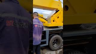 Export model 8 ton Foton truck crane 65m 5section main boom 2m drill rod [upl. by Donaugh576]