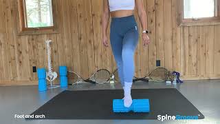 Foot amp Arch Foam Rolling  Exercise Recovery with SpineGroove [upl. by Nylirem]