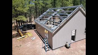 New Arizona Cabin Kit Its 30 x 30 with an 812 Pitch Roof Made from Galvanized Steel [upl. by Gordy]