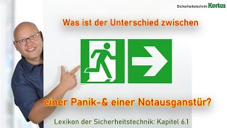 🔐 Kapitel 61 Unterschied Paniktür 🆚 Notausgangstür  EN 179  Fluchtwegtüren [upl. by Jesher]