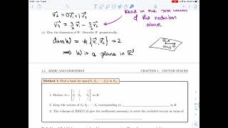 Linear Algebra 2  153  Basis for a Span Video 2 [upl. by Binette43]