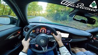 2024 Alfa Romeo Giulia Quadrifoglio  POV Mountain Road Test Drive Exhaust Audio amp Impressions [upl. by Eilla852]