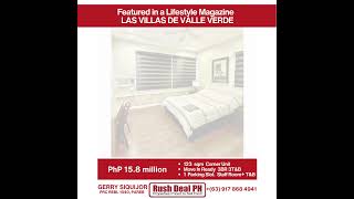 ONLY PHP 128KSQM For Sale LAS VILLAS DE VALLE VERDE Furnished 3BR with Parking Slot PhP 158M [upl. by Kruter]